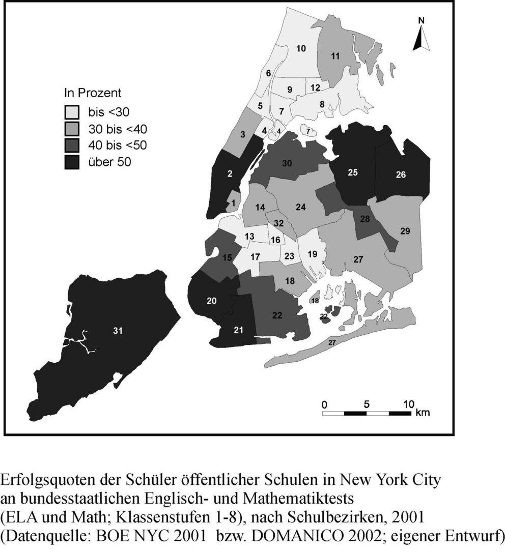 Erfolgsquoten der Schüler öffentlicher Schulen in New York City