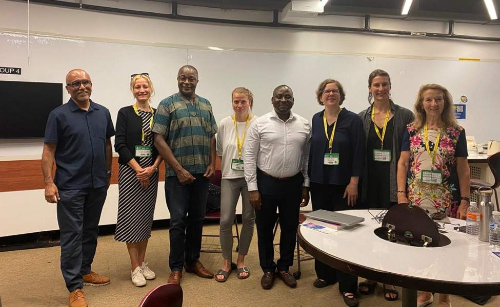 From the left: Cherian George, Ylva Rodny-Gumede, Winston Mano, Anke Fiedler, Michael Yao Wodui Serwornoo, Carola Richter, Melanie Radue & Barbara Thoma&szlig;. 