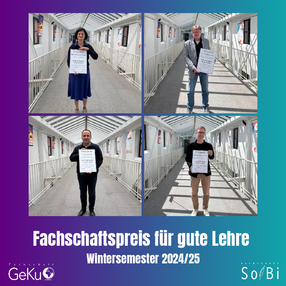 Gewinner den Fachschaftspreises mit ihren Urkunden