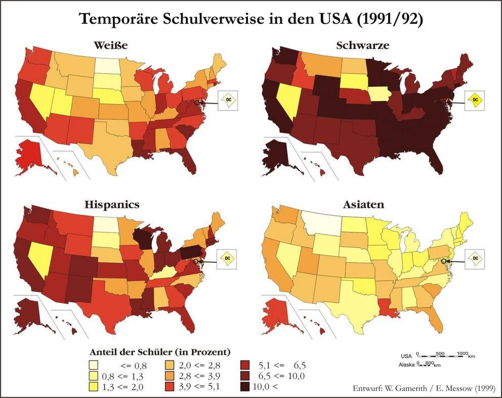 Temporäre Schulverweise in den USA