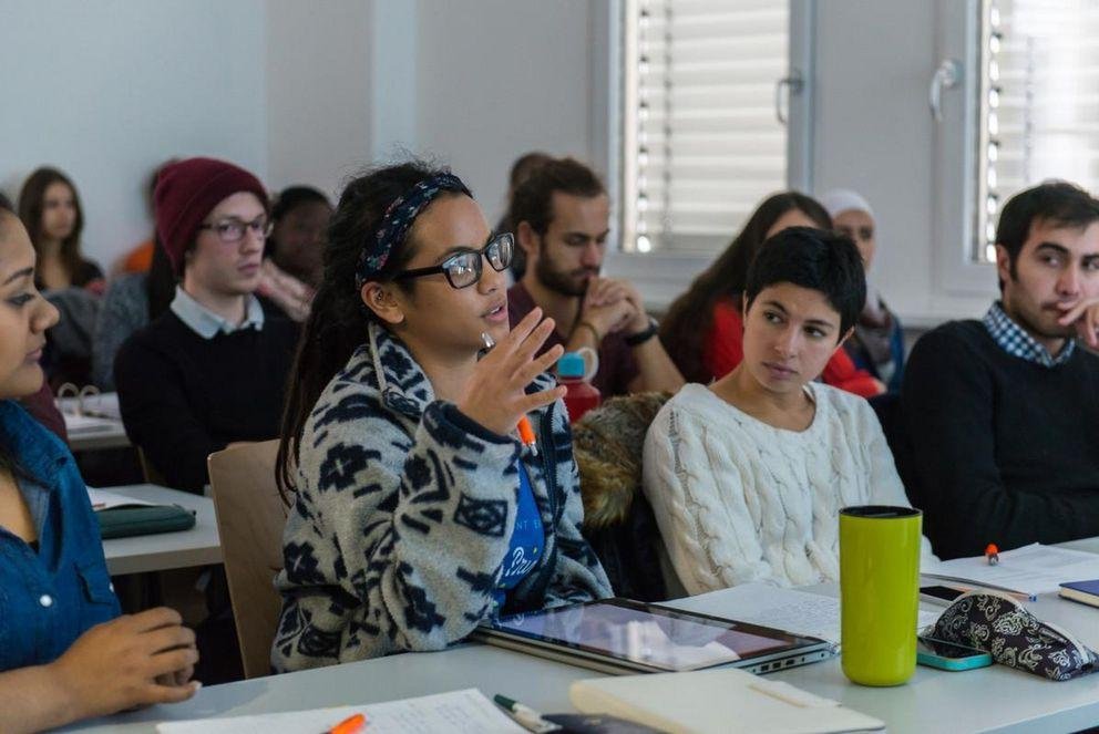 Students in class