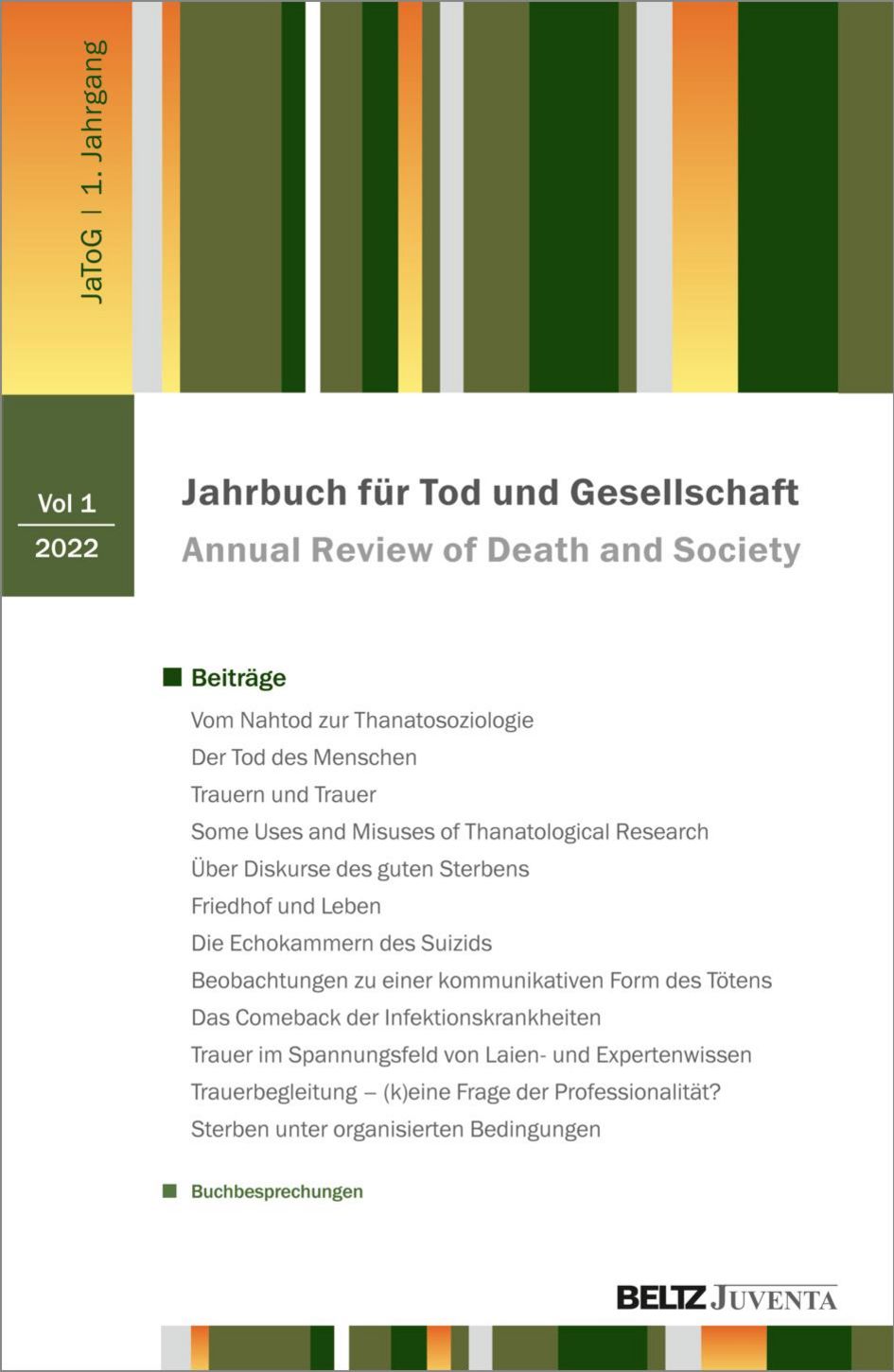 Cover Jahrbuch für Tod und Gesellschaft