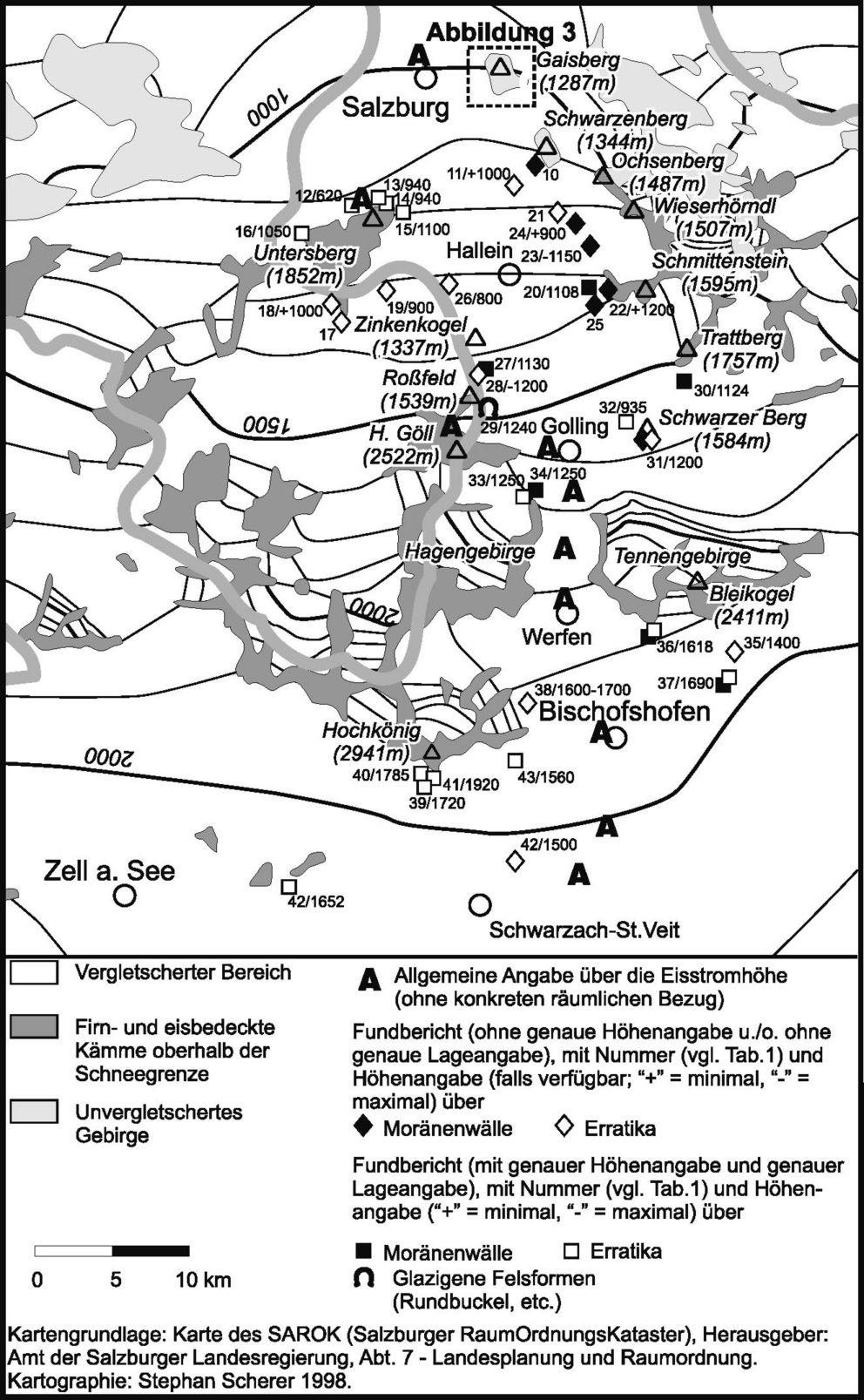 Karte Salzachgletscher