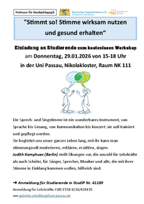 Einladung zum kostenlosen Workshop