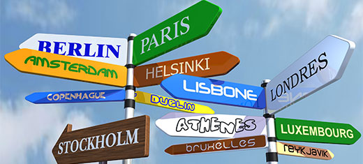 Signposts to European capitals, source: Fotolia Signposts to European capitals, source: Fotolia