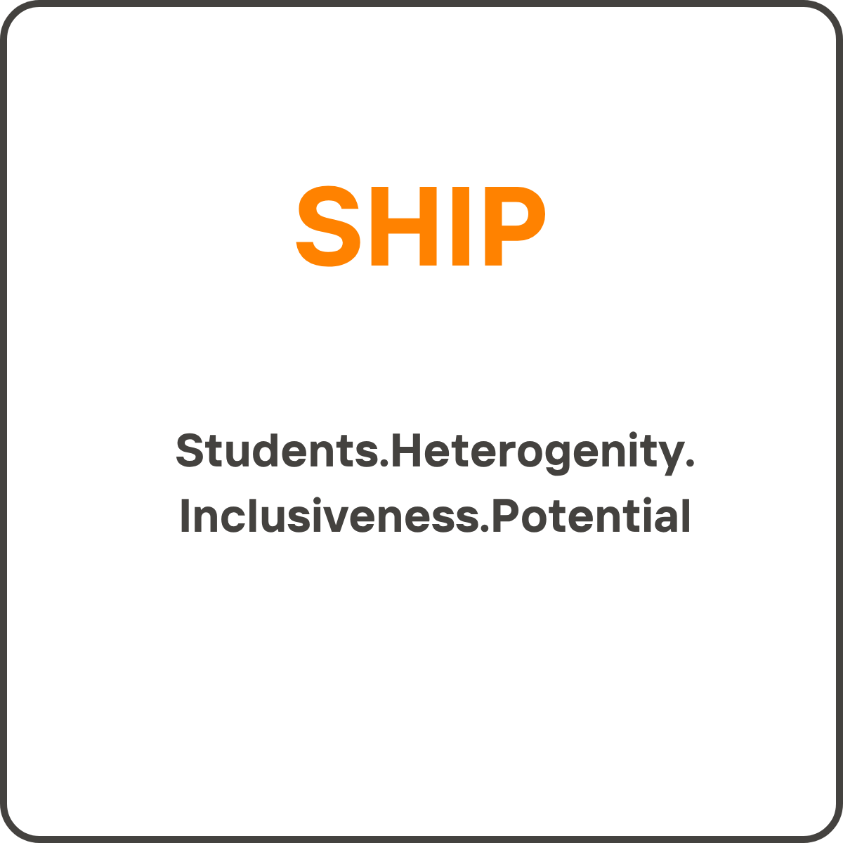 SHIP - Students.Heterogenity.Inclusiveness.Potential