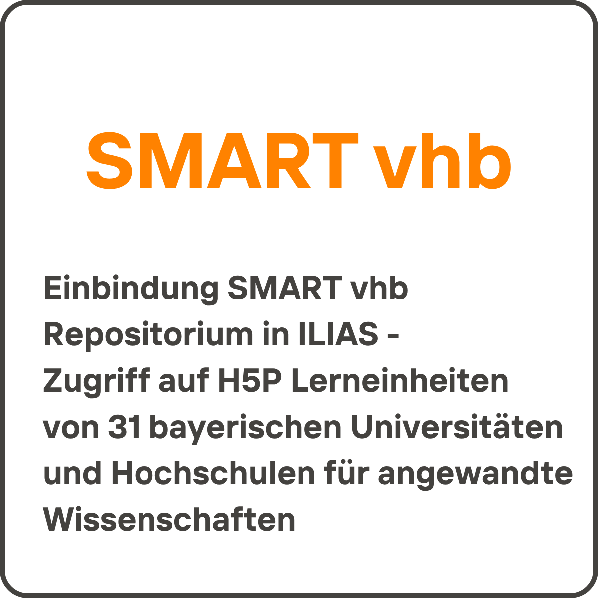 Einbindung SMART vhb Repositorium in ILIAS