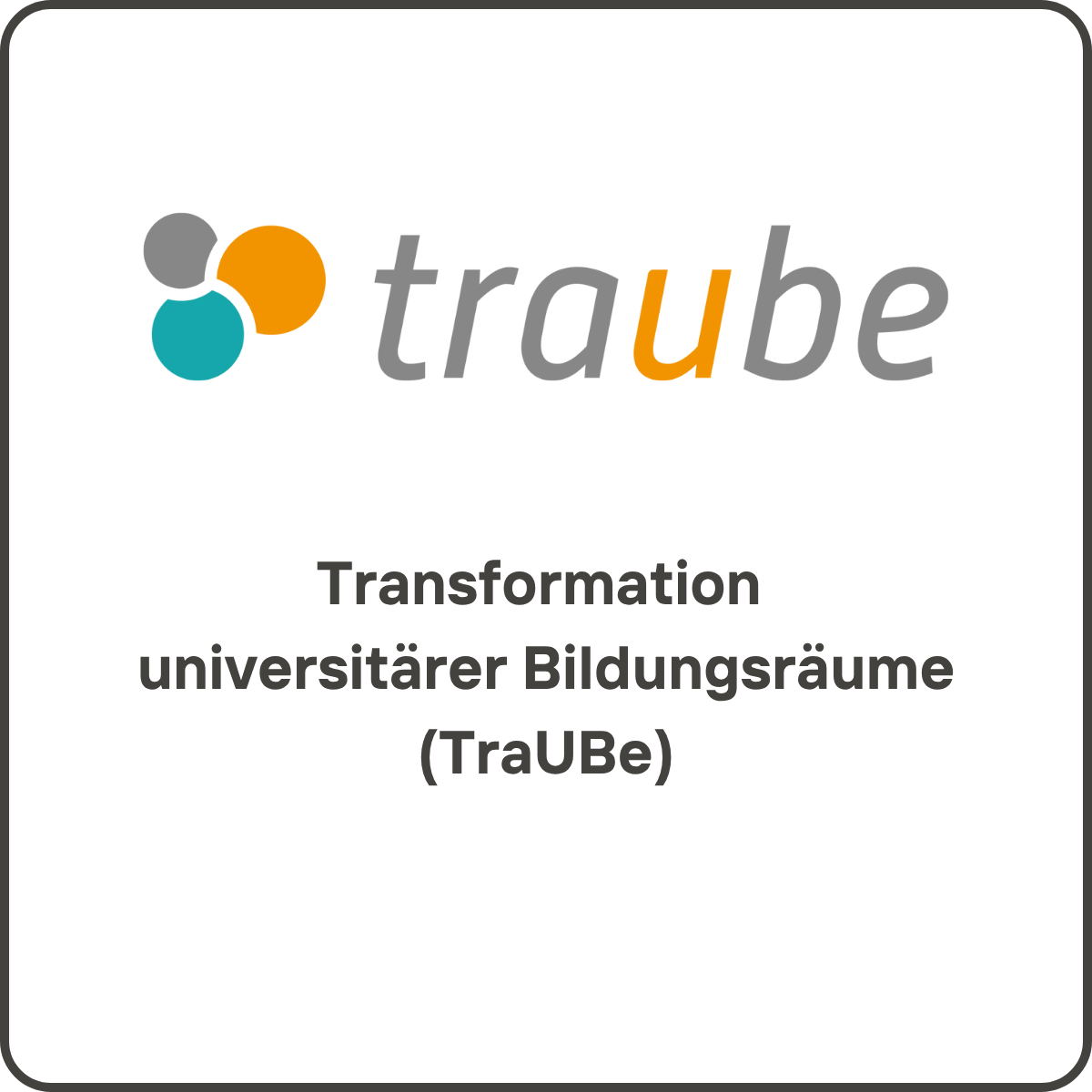 Projekte TraUBe: Transformation universitärer Bildungsräume